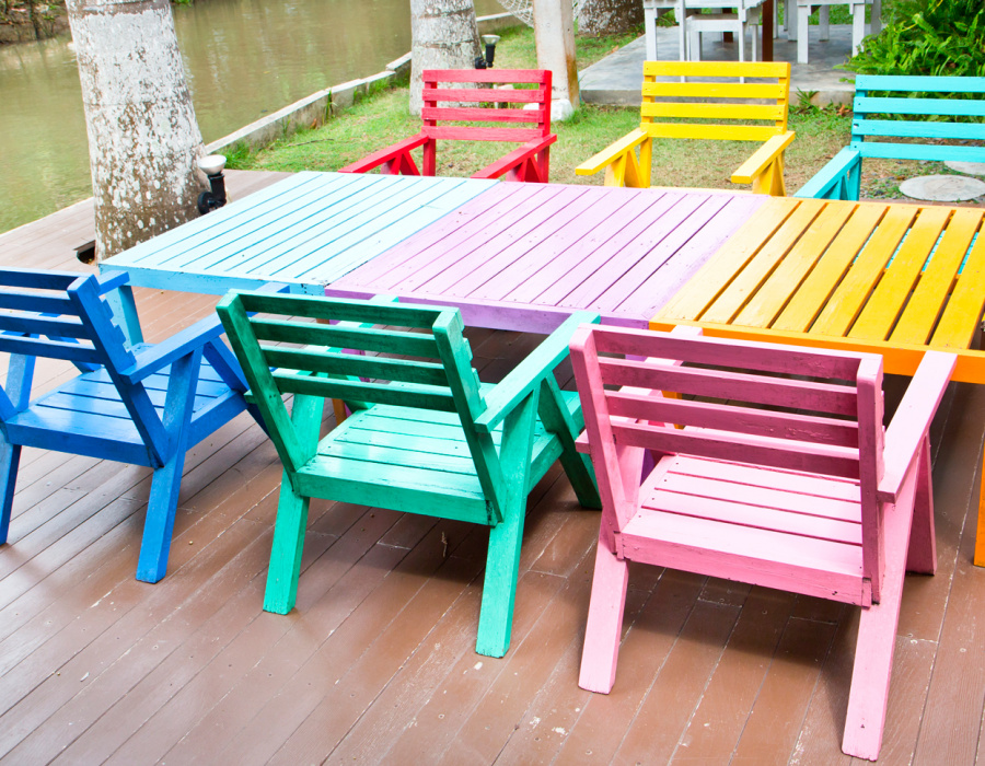 set-giardino-colore-legno-restauo